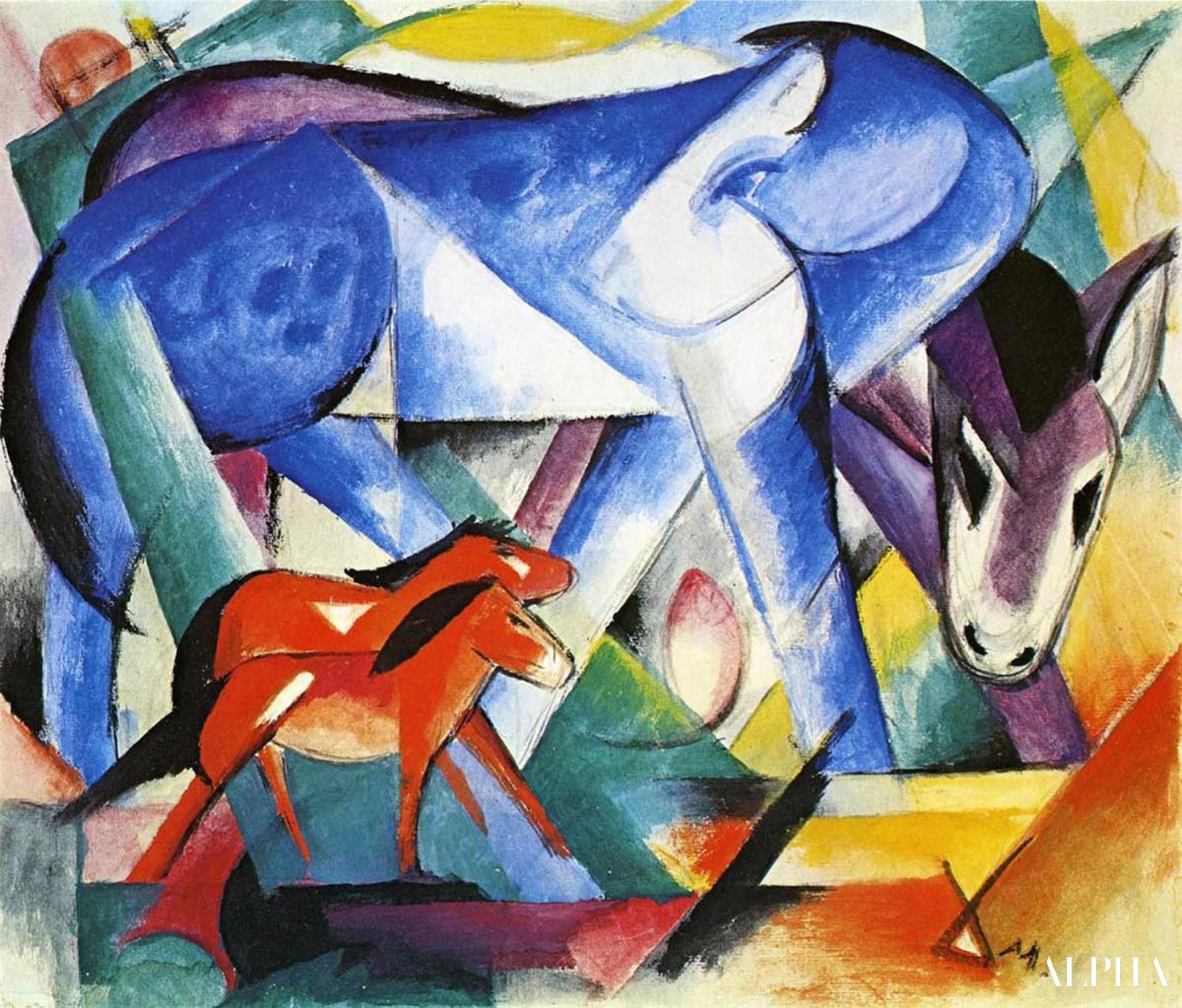 The First Animals - Franz Marc - High-Quality Reproductions of Paintings and Artwork