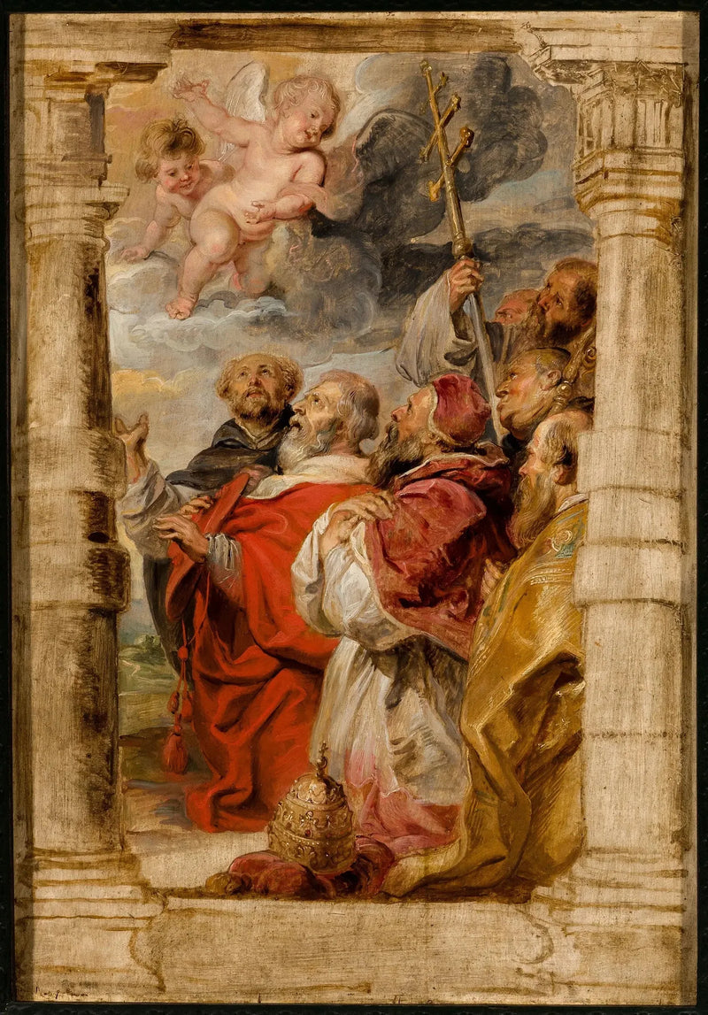 The Princes of the Church Adoring the Eucharist - Peter Paul Rubens