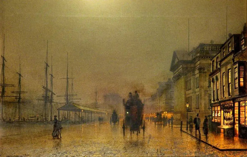 Liverpool Quays at Night - John Atkinson Grimshaw