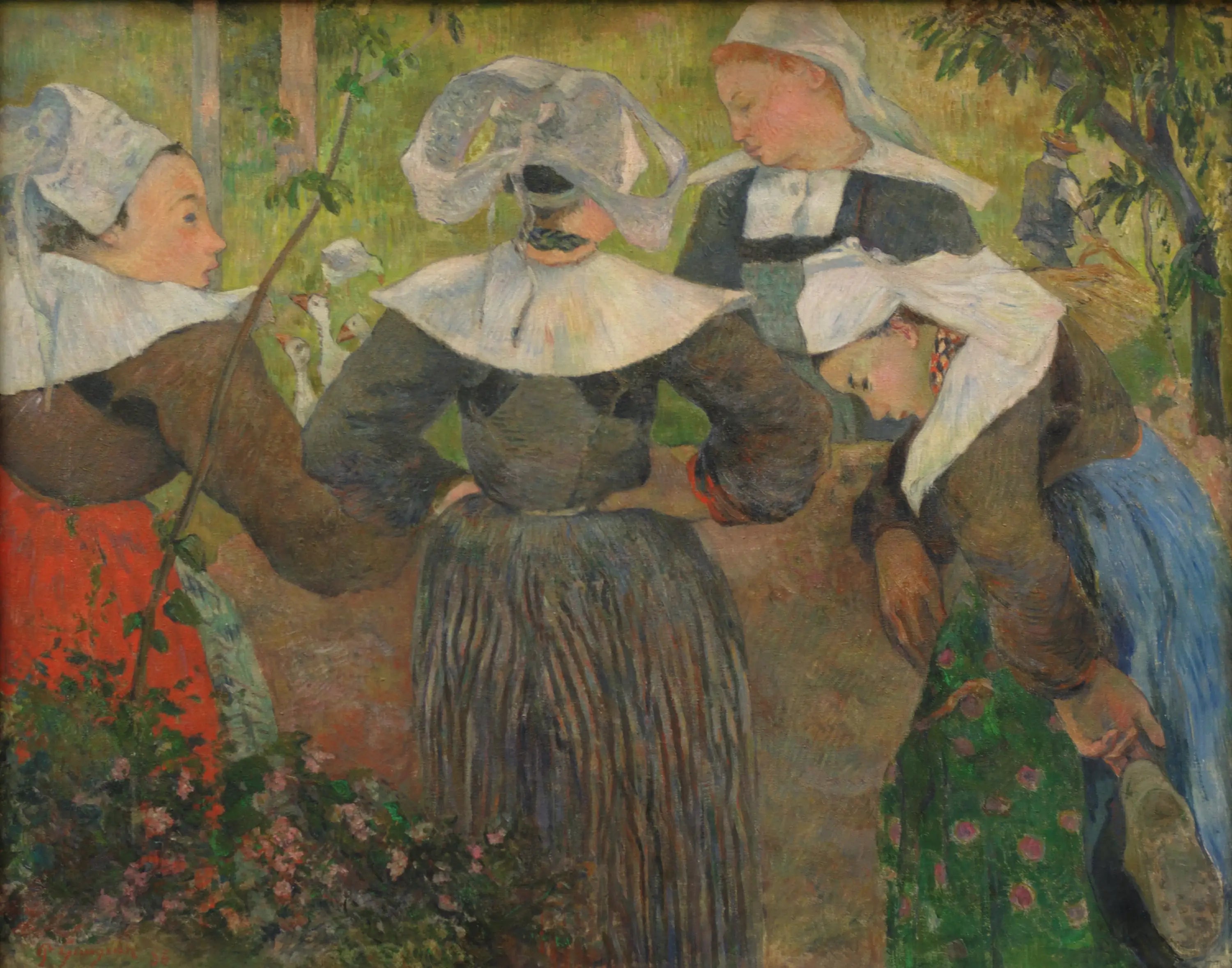 Reproduction du tableau « Les Quatre Bretonnes - Paul Gauguin » par Alpha Reproduction en peinture à l’huile