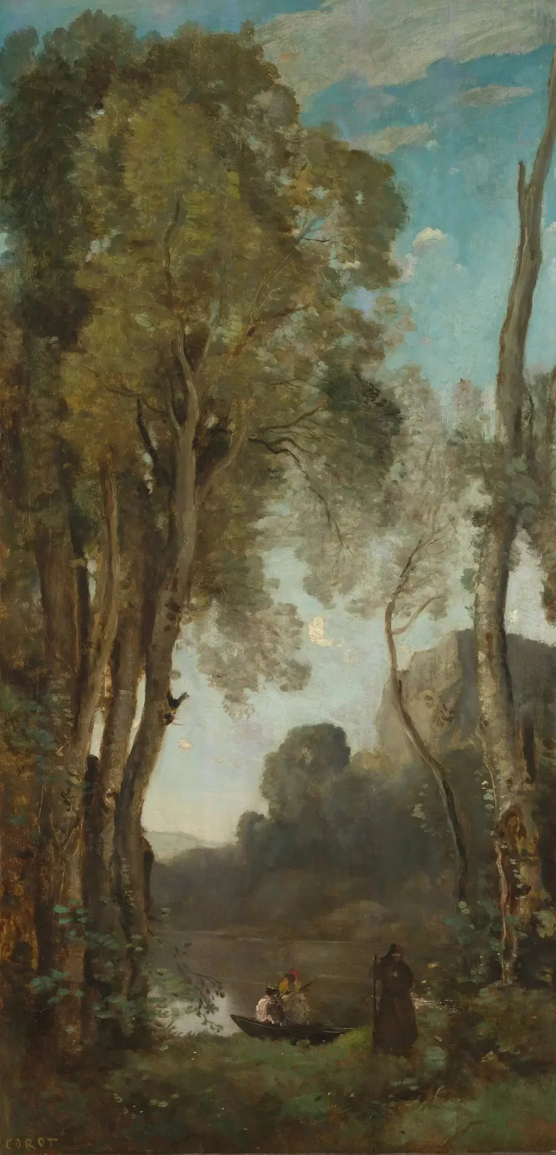 The Four Moments of the Day: Evening - Jean-Baptiste Camille Corot