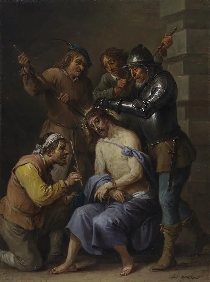 The Fifteen Secrets of the Rosary: The Crowning with Thorns of Christ - David Teniers the Younger
