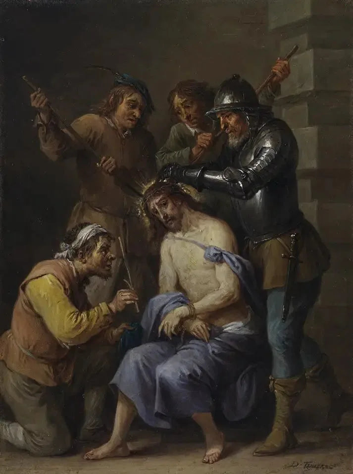 The Fifteen Secrets of the Rosary: The Crowning with Thorns of Christ - David Teniers the Younger
