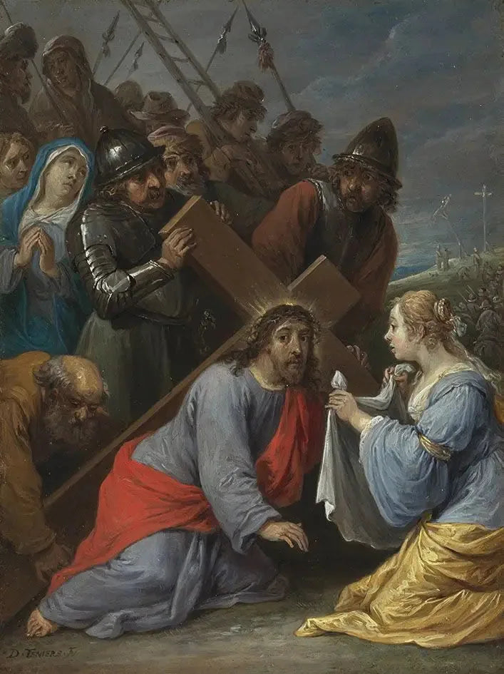The Fifteen Secrets of the Rosary: the Carrying of the Cross by Christ with the Encounter with Veronica - David Teniers the Younger