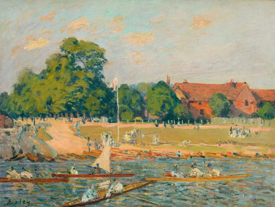 The Regattas at Hampton Court - Alfred Sisley
