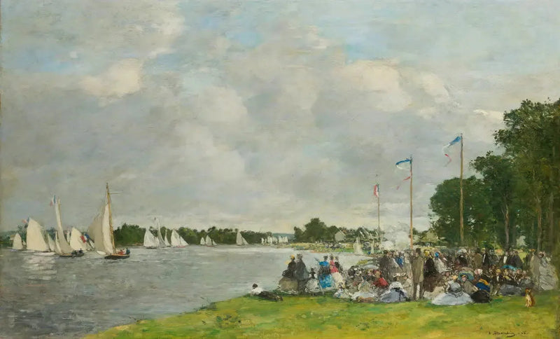The Regattas at Argenteuil - Eugène Boudin