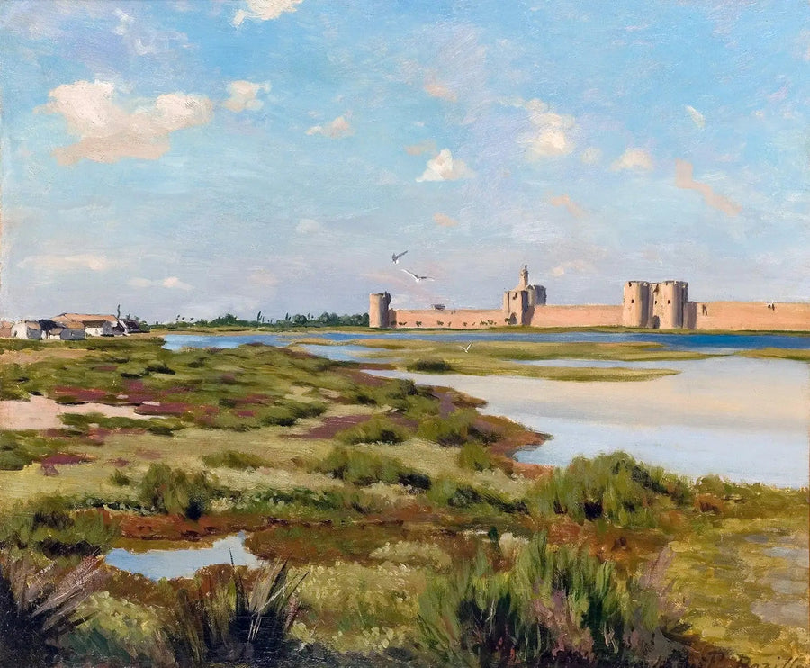 The Ramparts of Aigues-Mortes - Frédéric Bazille