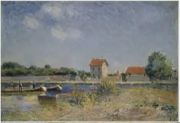 The banks of the Loing Canal in Saint-Mammès - Alfred Sisley