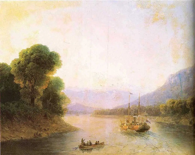 The river rivers in Georgia - Ivan Aïvazovski