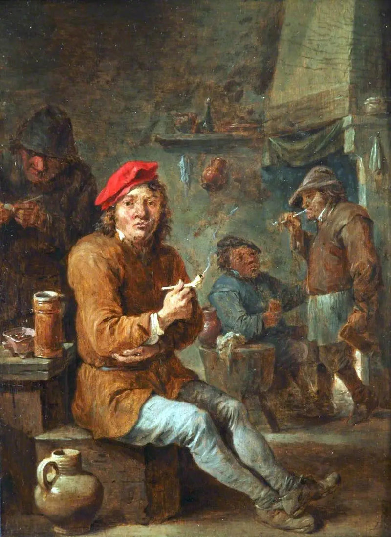 The rustics smoke - David Teniers the Younger