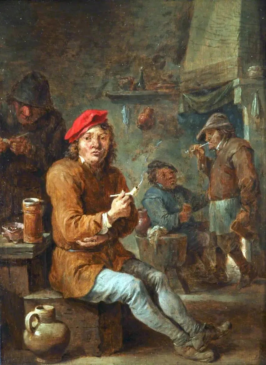 The rustics smoke - David Teniers the Younger