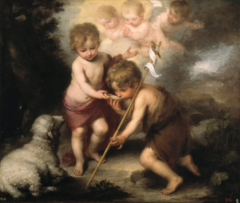 The Holy Children with a Shell - Bartolomé Esteban Murillo