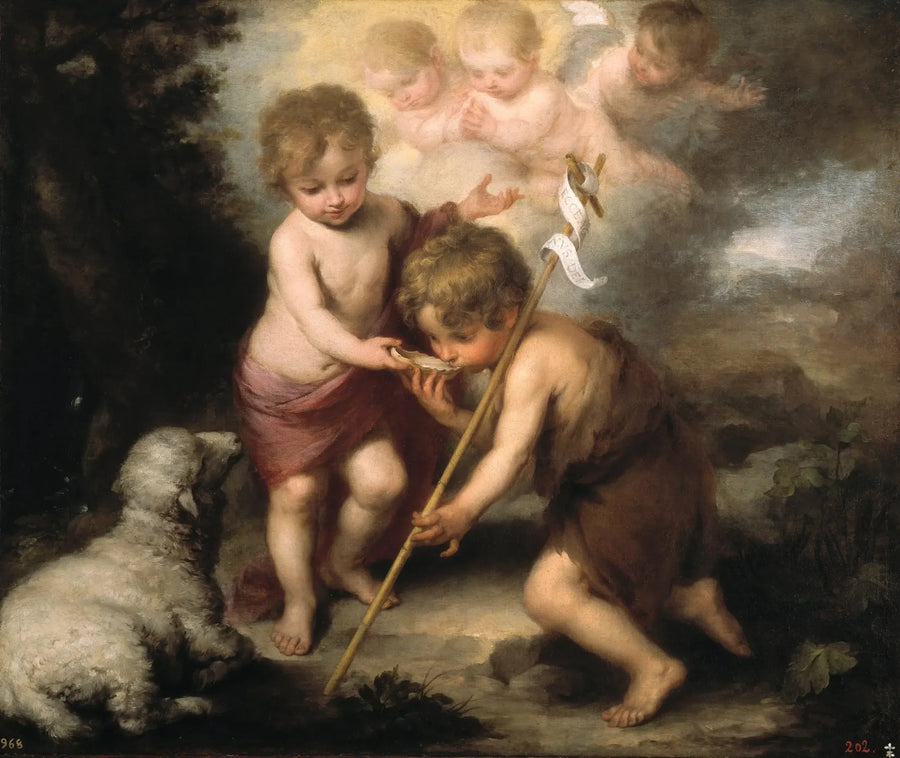 The Holy Children with a Shell - Bartolomé Esteban Murillo