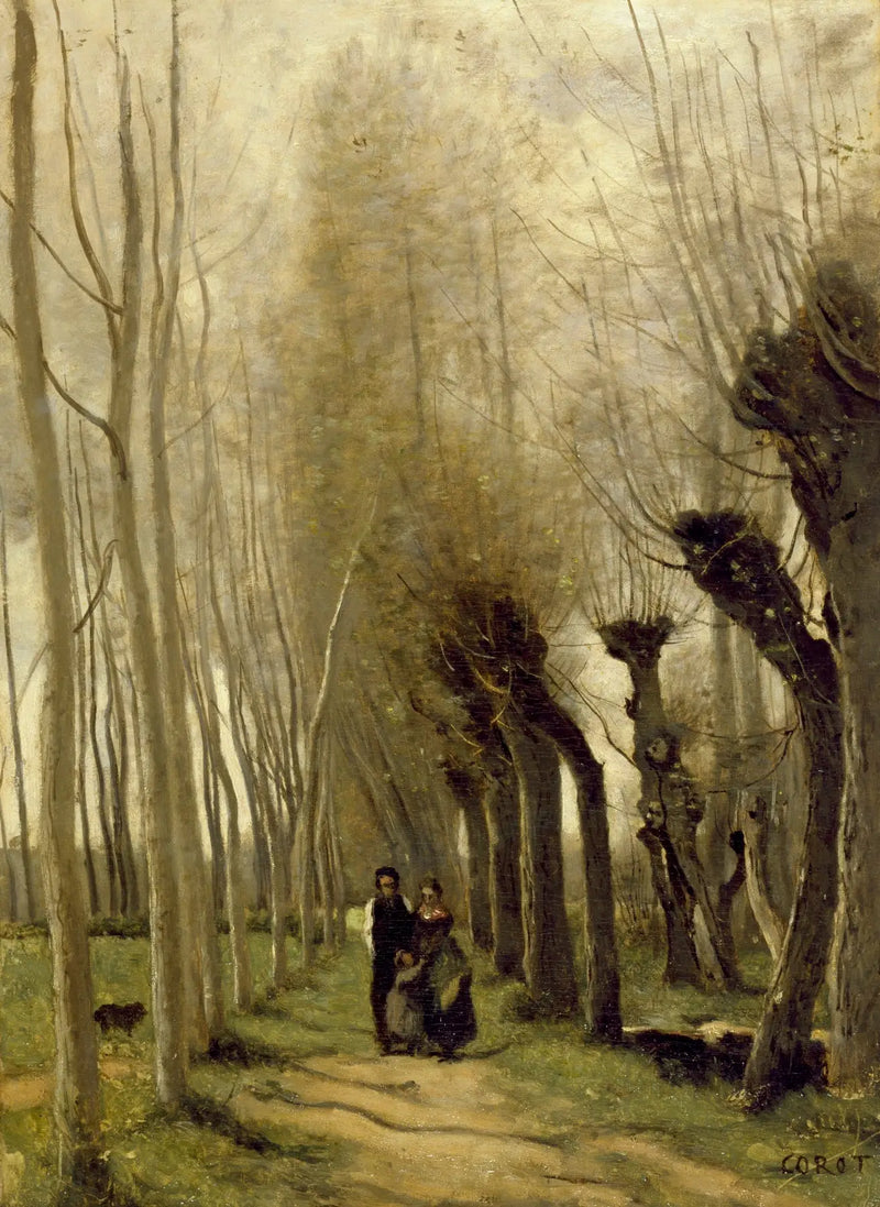 The Willows of Marissel - Jean-Baptiste Camille Corot