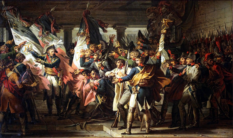 The soldiers of the 76th line finding their flags in the arsenal of Innsbruck - Charles Meynier