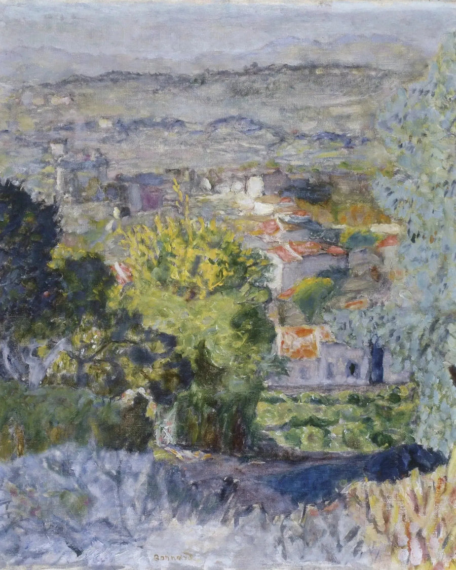 The rooftops through the mimosas, landscape of Cannet - Pierre Bonnard