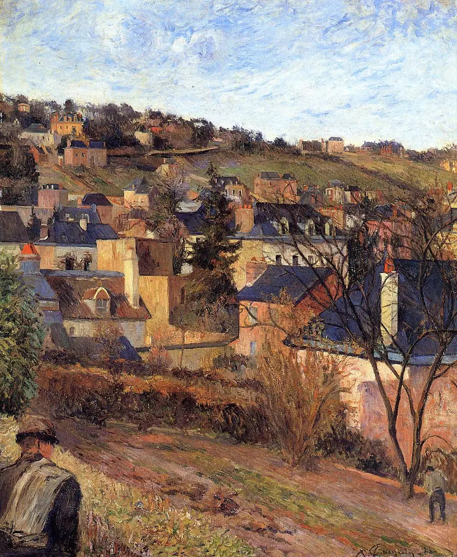 The Blue Roofs, Rouen - Paul Gauguin
