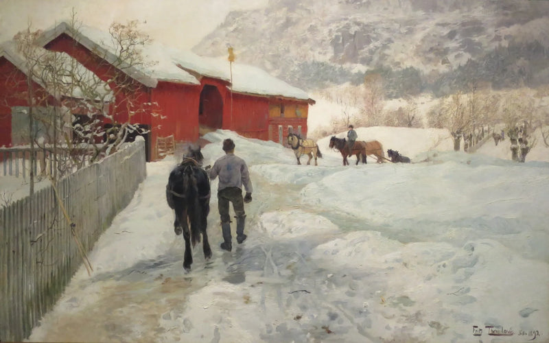The timber haulers are going home - Frits Thaulow