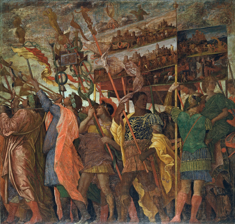 The Triumphs of Caesar: 1. The Table Carriers - Andrea Mantegna