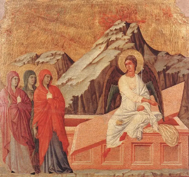 The Three Marys at the Tomb - Duccio di Buoninsegna