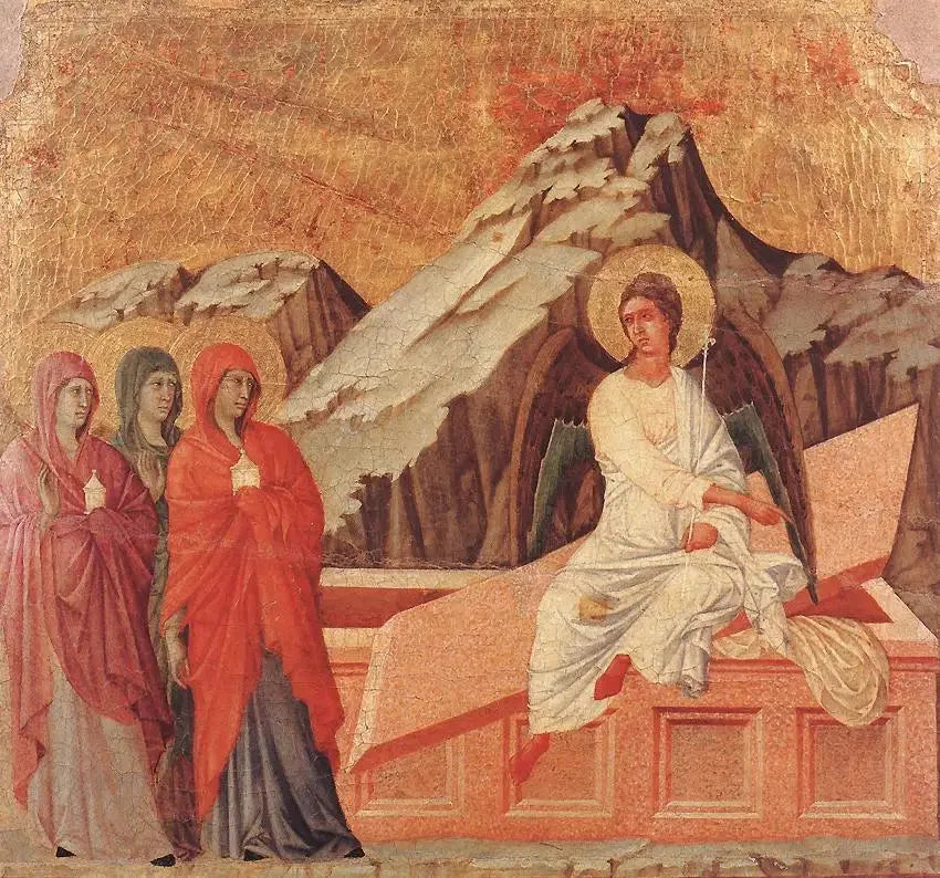 The Three Marys at the Tomb - Duccio di Buoninsegna