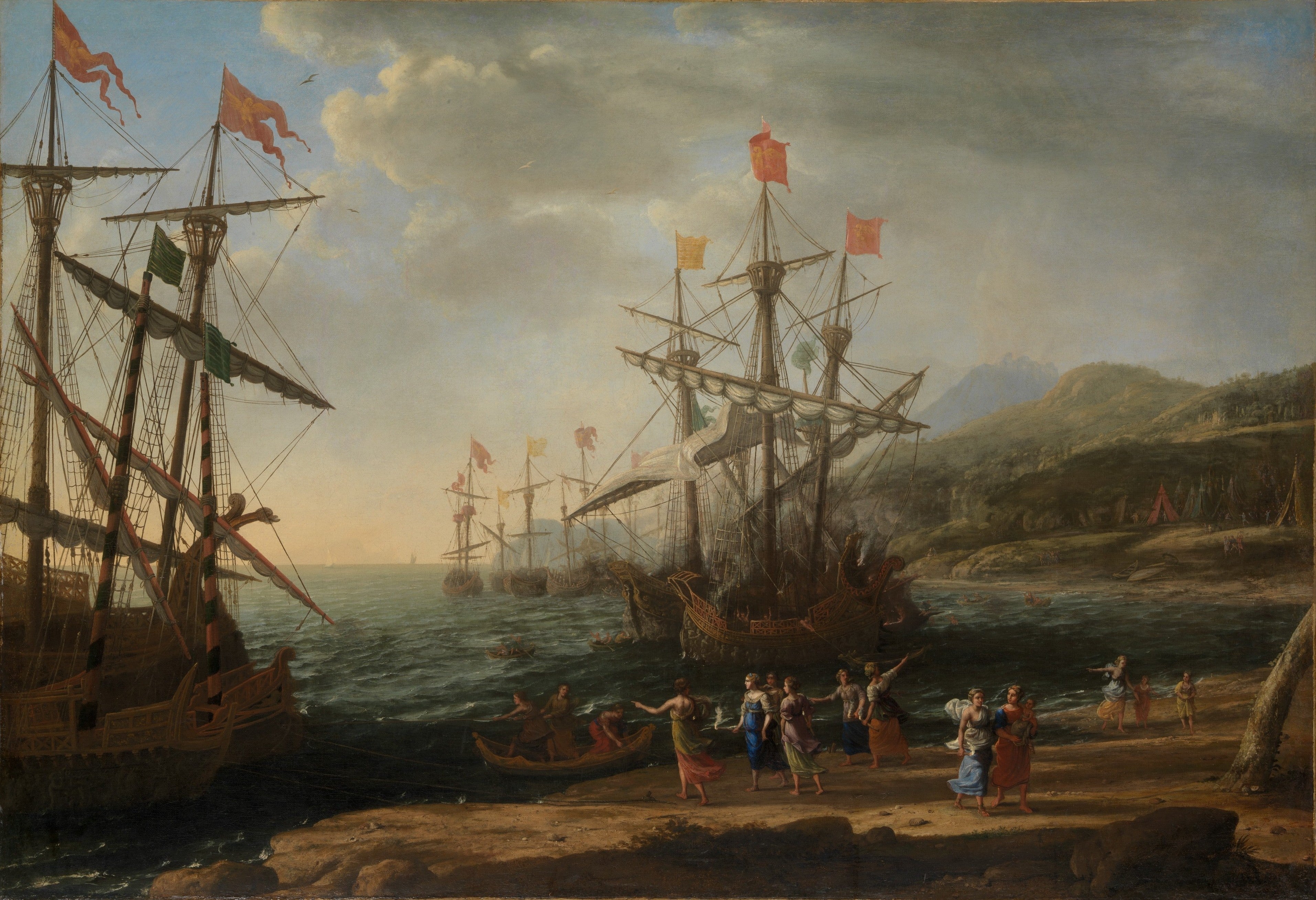 The Trojan Women Set Fire to Their Fleet - Claude Lorrain