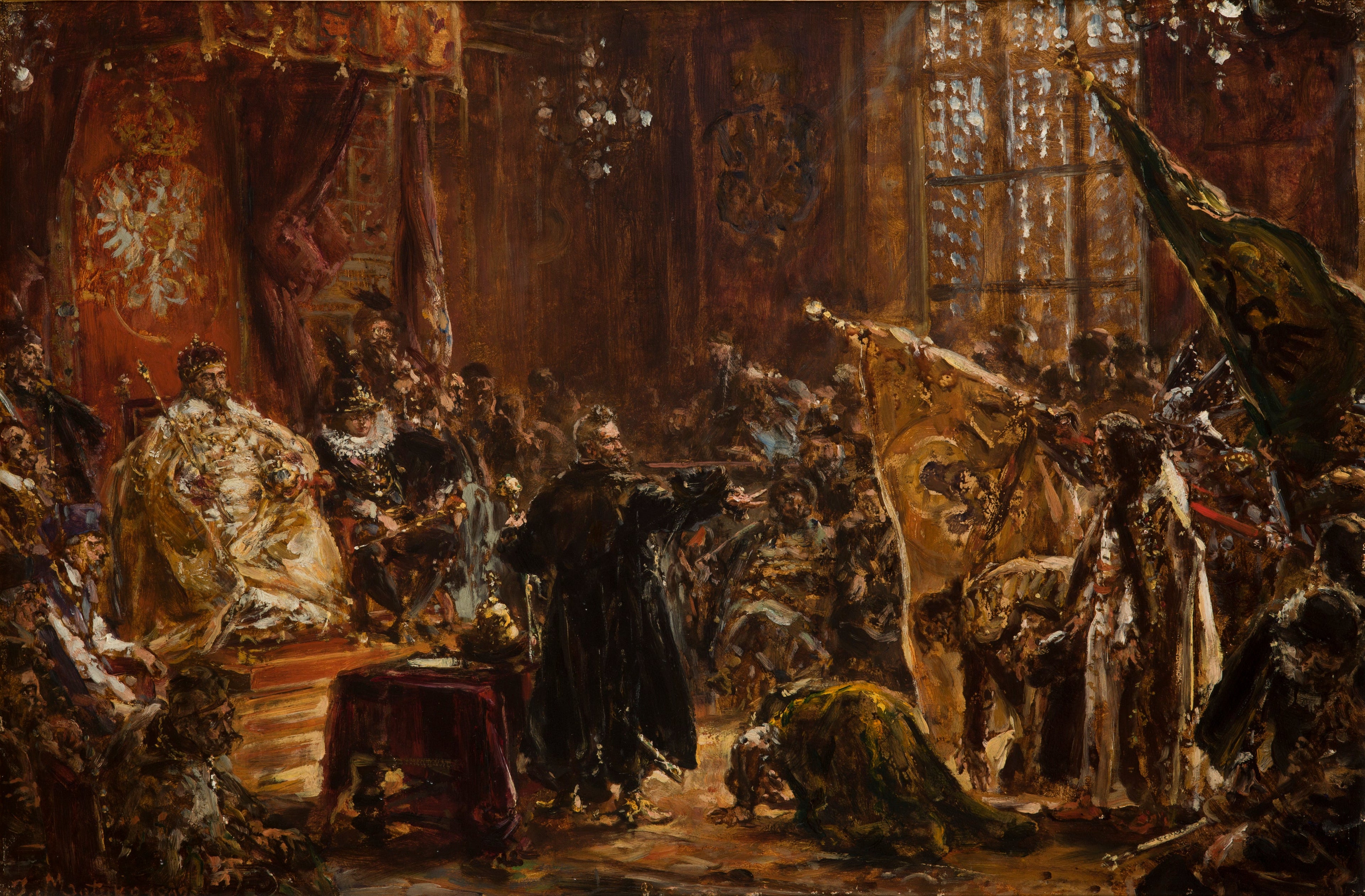 The Tsars Chouïski brought by Żółkiewski to the Sejm of Warsaw before Zygmunt III - Jan Matejko