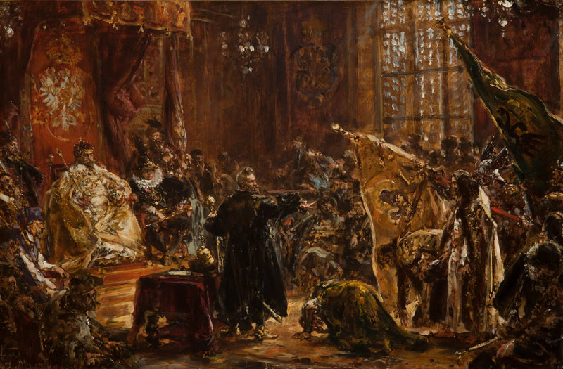 The Tsars Chouïski brought by Żółkiewski to the Sejm of Warsaw before Zygmunt III - Jan Matejko