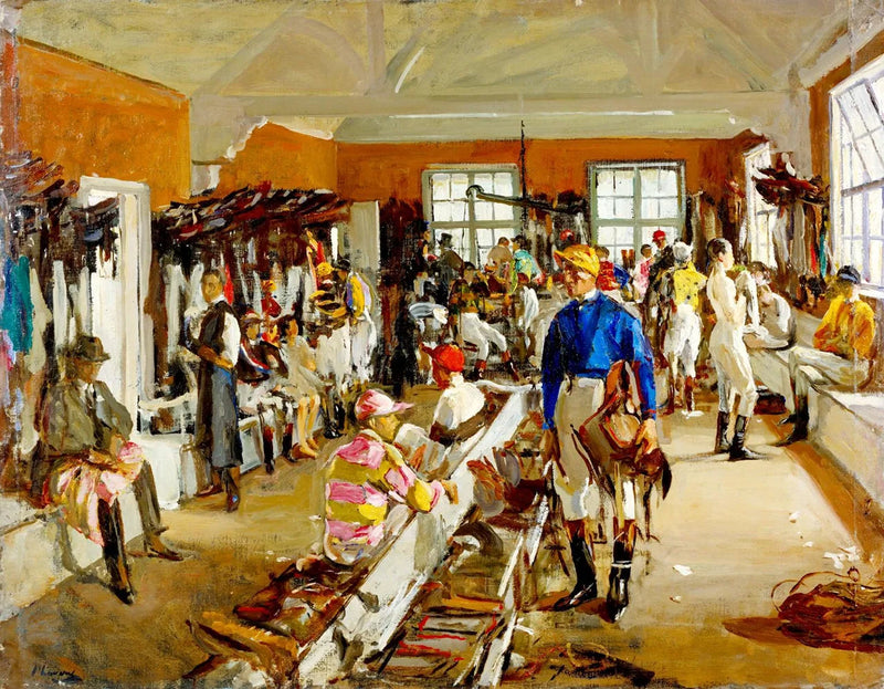 The jockeys' changing rooms at Ascot - John Lavery