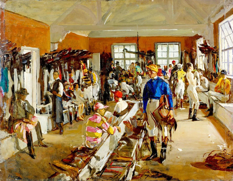 The jockeys' changing rooms at Ascot - John Lavery