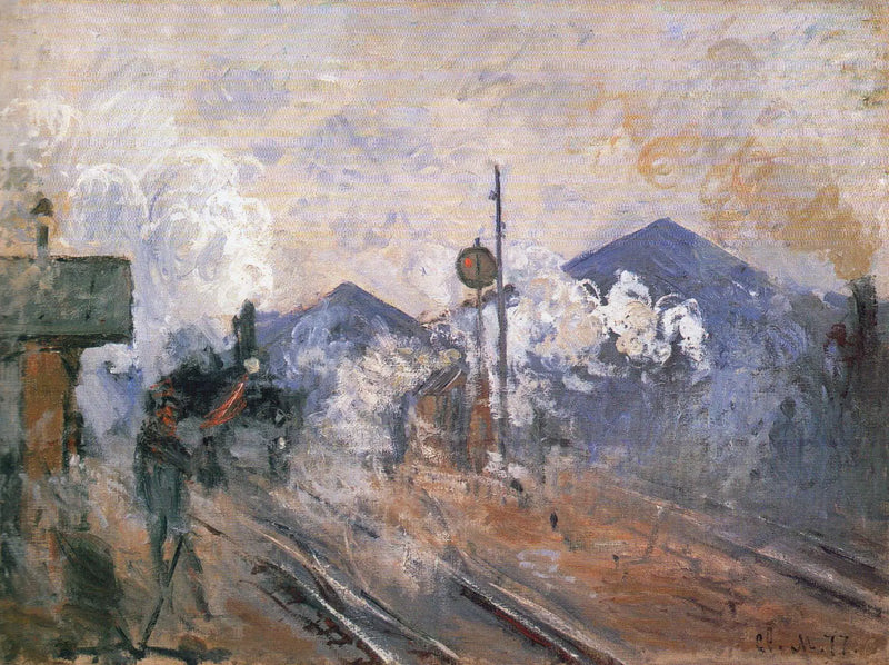 The Tracks at the Exit of Saint-Lazare Station - Claude Monet