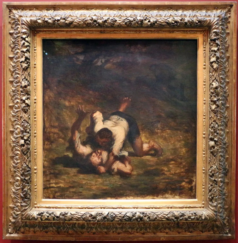 The Thieves and the Donkey - Honoré Daumier
