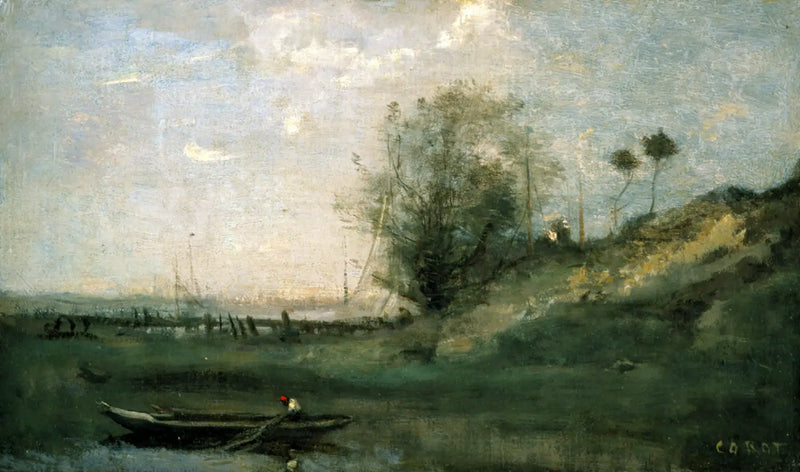 The Normandy Pier - Jean-Baptiste Camille Corot