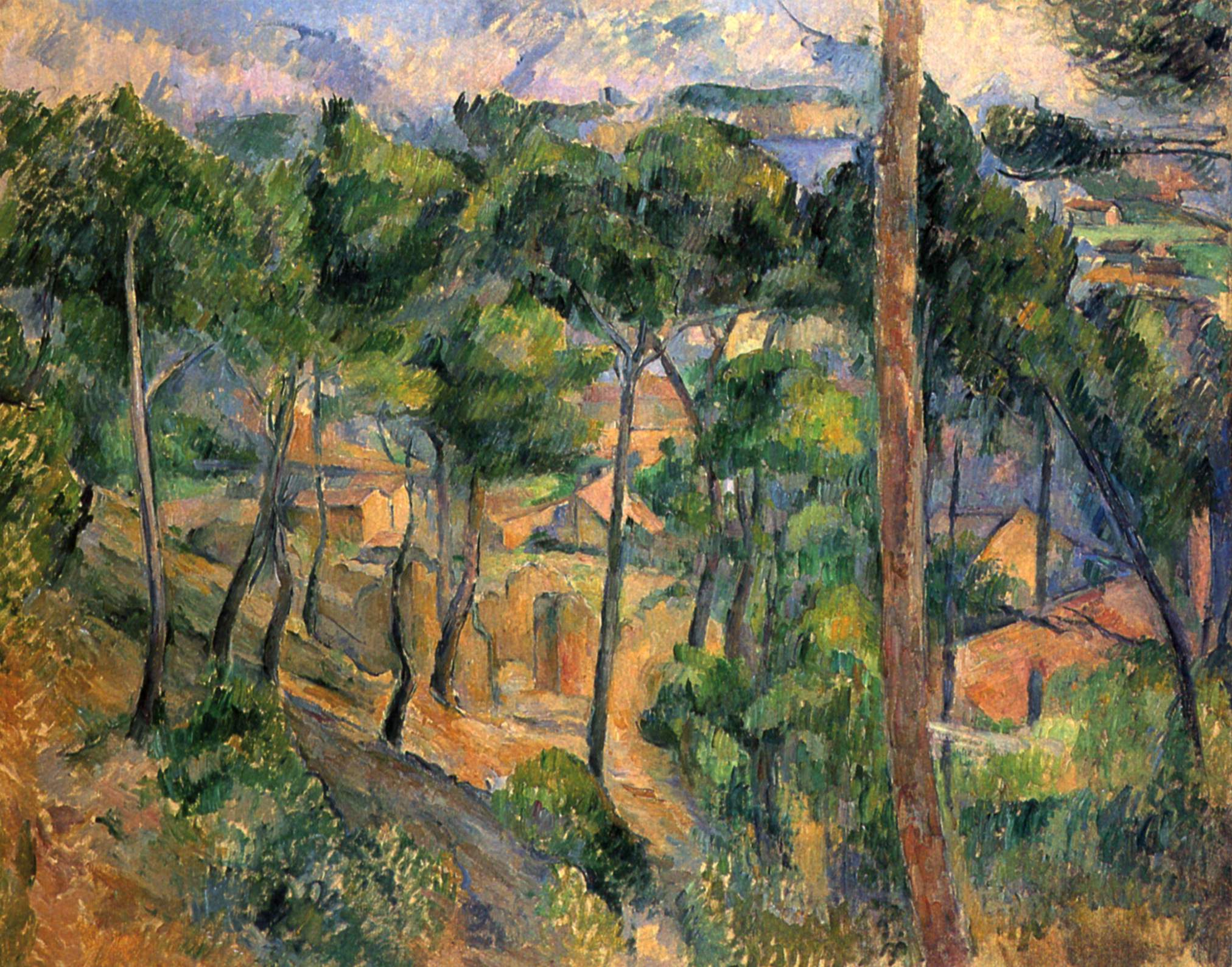 L'Estaque seen through the pines - Paul Cézanne