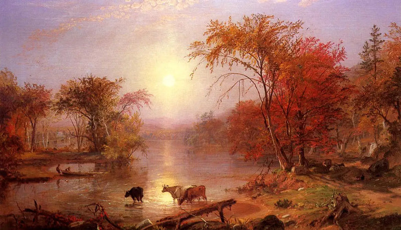 Indian Summer on the Hudson River - Albert Bierstadt