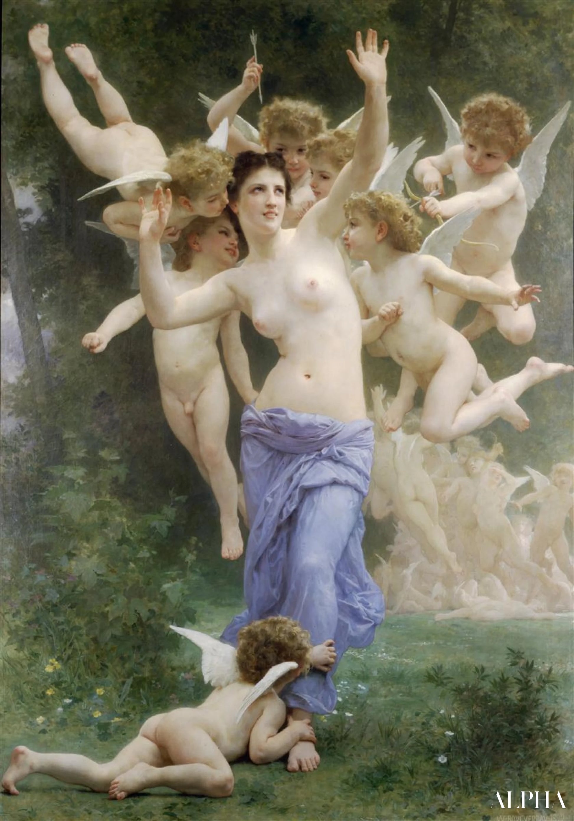 The Awakening of the Heart - William Bouguereau - High-end reproductions of paintings and artworks