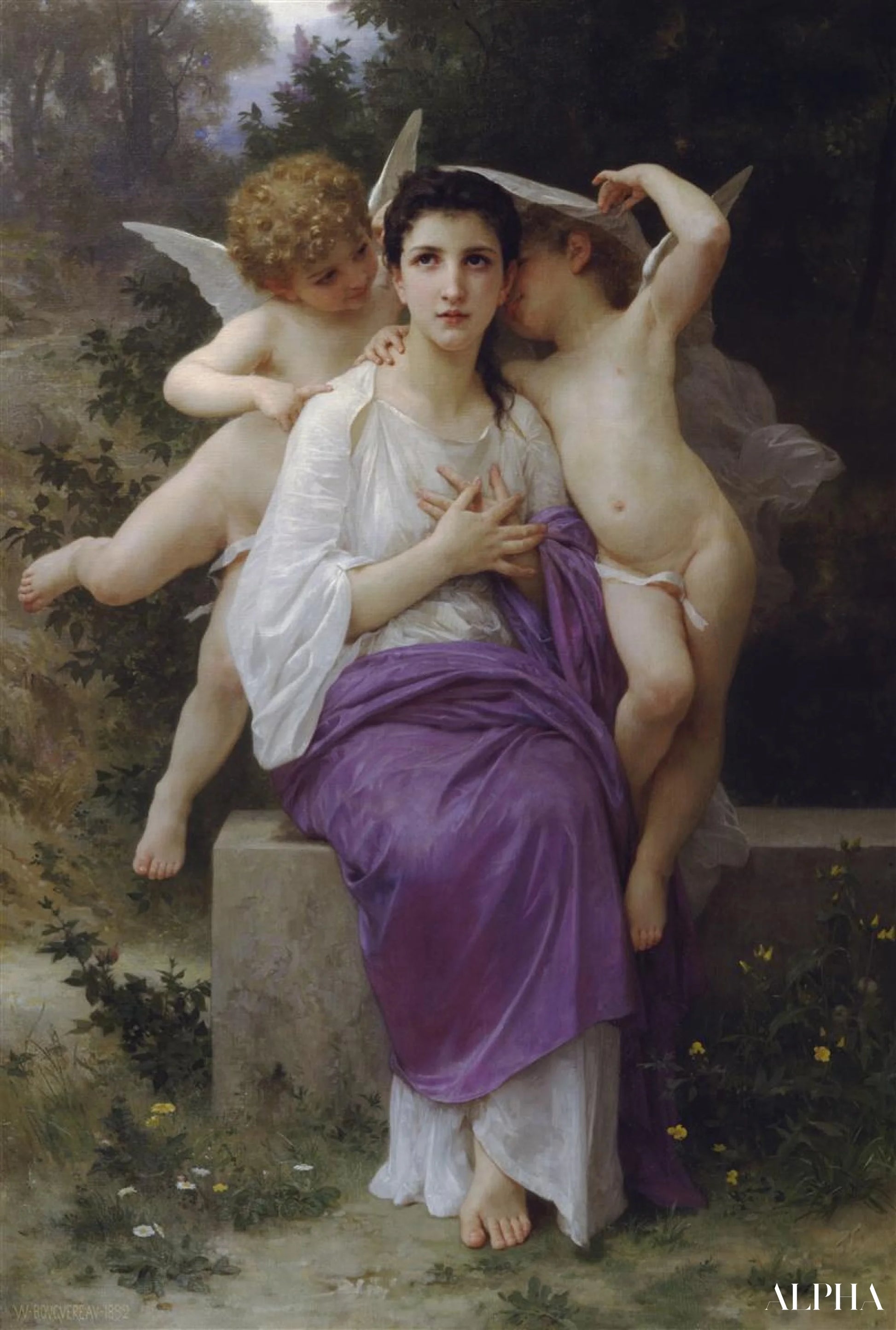 Leveil Heart - William Bouguereau - High-end reproductions of paintings and artworks