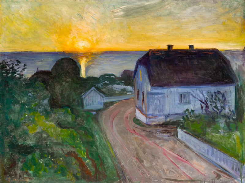 Sunrise at Åsgårdstrand - Edvard Munch