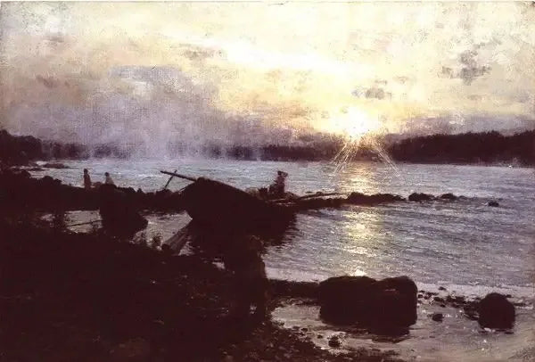 Sunrise over the Western Dvina - Ilya Repin