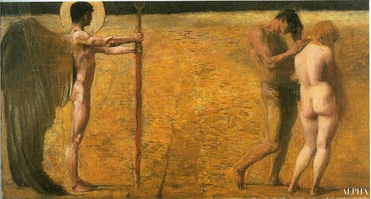 L’Expulsion du Paradis - Franz von stuck Reproductions de tableaux à la peinture à l’huile