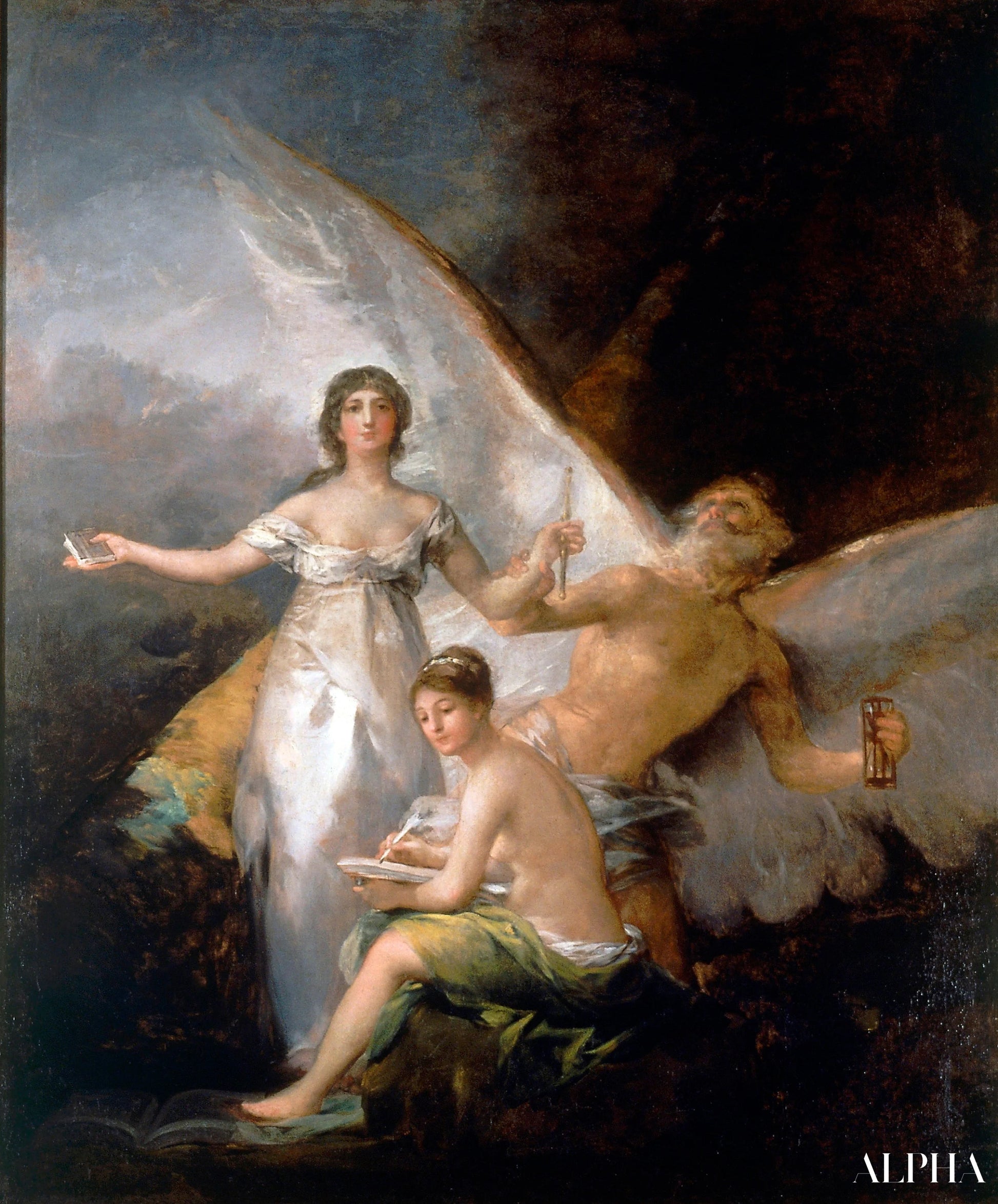 L'histoire et le temps - Francisco de Goya - Reproductions de tableaux et peintures haut de gamme