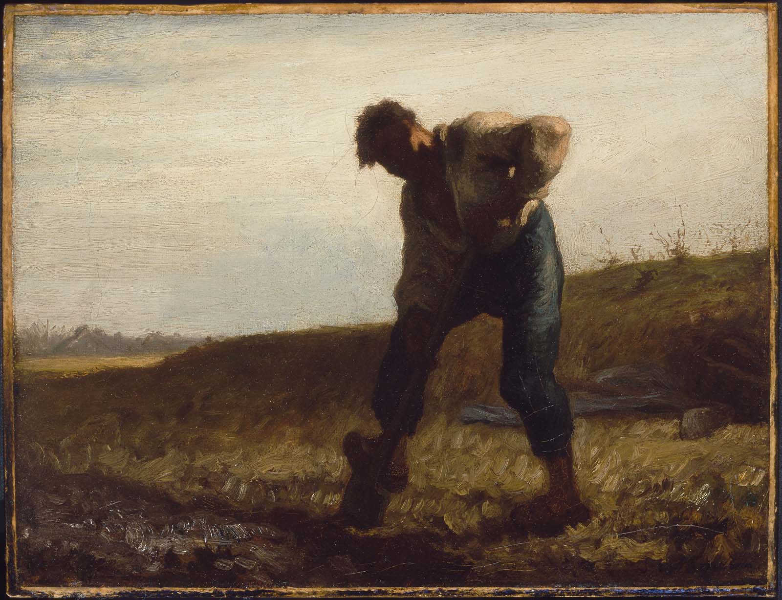 The man retourne la terre - Jean-François Millet