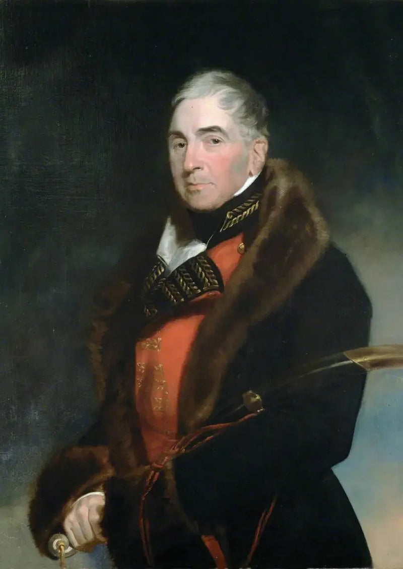 Lieutenant-General (later General) Thomas Graham (1748–1843), Baron Lynedoch, wearing a fur-lined coat over the general officer uniform - Thomas Lawrence
