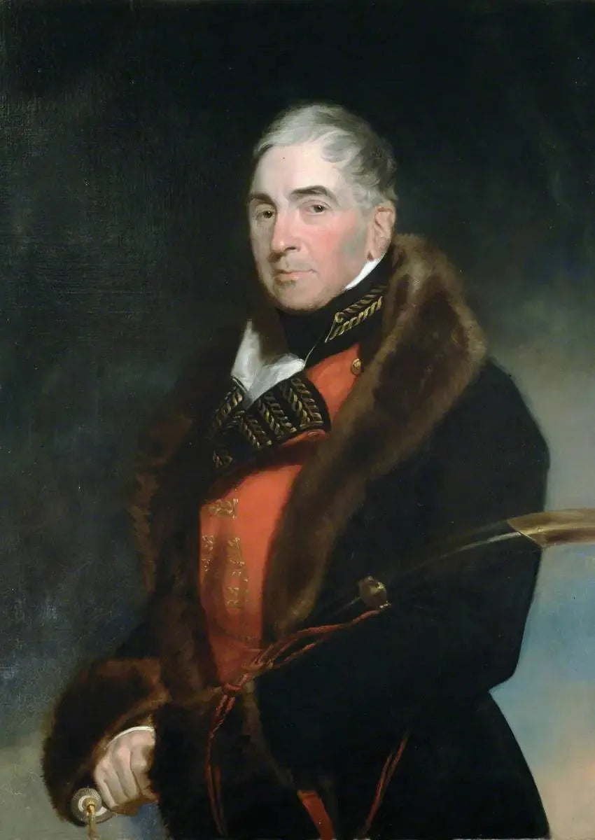Lieutenant-General (later General) Thomas Graham (1748–1843), Baron Lynedoch, wearing a fur-lined coat over the general officer uniform - Thomas Lawrence