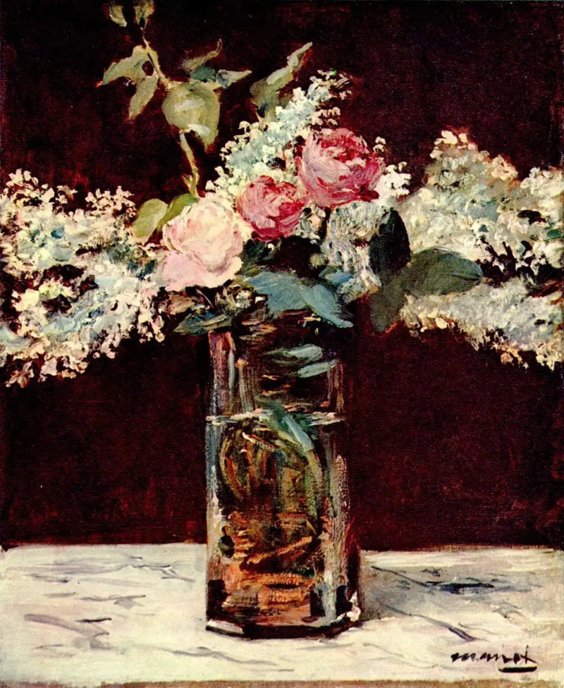 Lilac and Roses - Édouard Manet