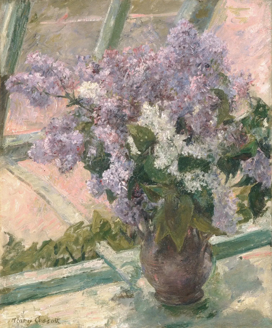 Lilacs in a Window - Mary Cassatt