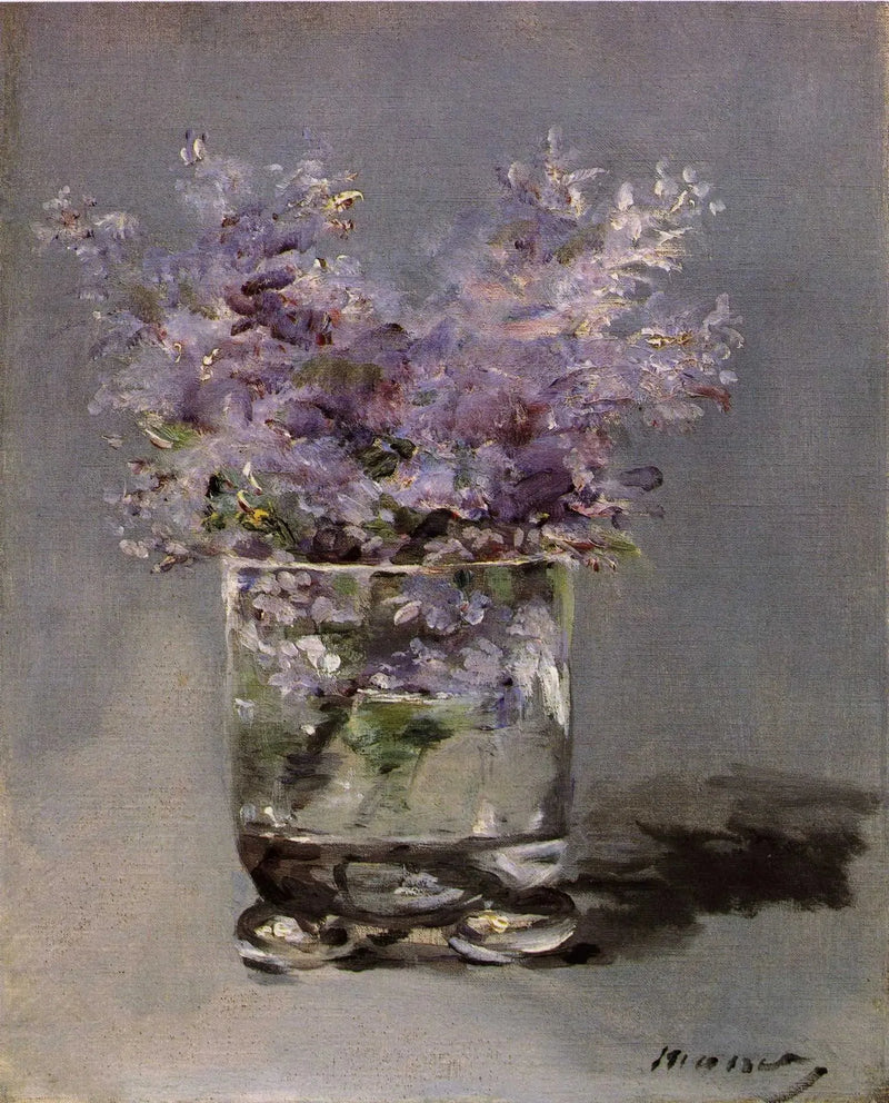 Lilacs in a Glass - Édouard Manet