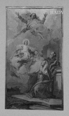 The Immaculate Conception (Joachim and Anne receiving the Virgin Mary from God the Father) - Giovanni Battista Tiepolo
