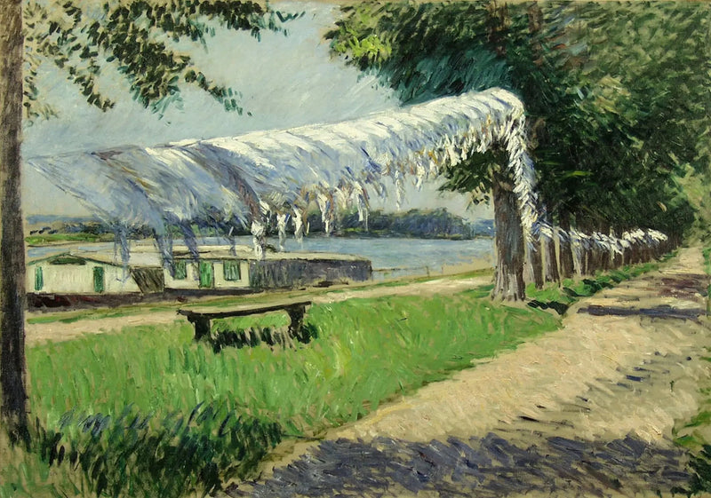 Drying Linen by the Seine, Petit Gennevilliers - Gustave Caillebotte