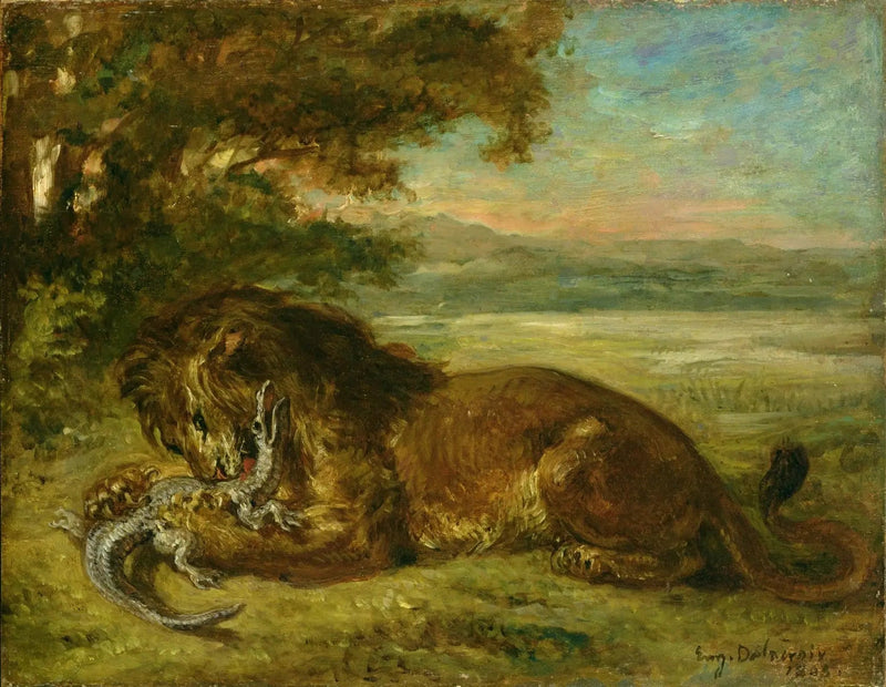 Lion and Caiman - Eugène Delacroix